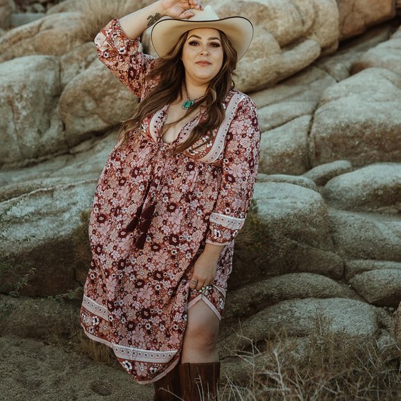 Mahli The Label Dresses Nwt Mahli The Label Crossroads Boho Gown In Mulberry Poshmark